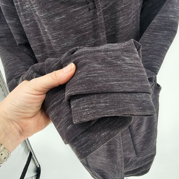 Lululemon Find Your Centre Wrap Jacket 6 Heathered Gray Hooded Yoga Athleisure - Picture 13 of 13